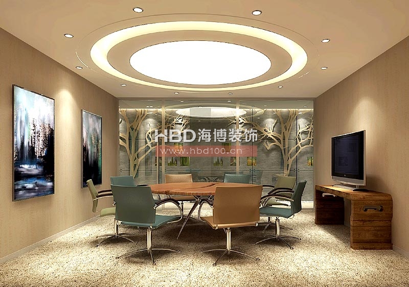 巅峰旅游规划设计院广州分公司办公室装修 前台效果图 洽谈室