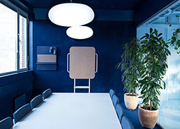 冷蓝色调风格办公室装修方案欣赏